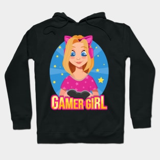 Gamer Girl Cute Digital Art Hoodie